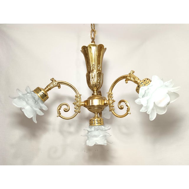 A remarkable item of period lighting, made in France, Napoleon III Victorian Baroque style. Elegantly ornate with...