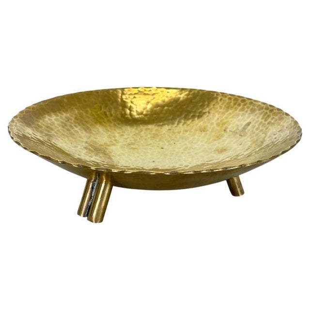 Vintage Brass Handmade Shell Plate, Germany, 1950s For Sale - Image 17 of 17