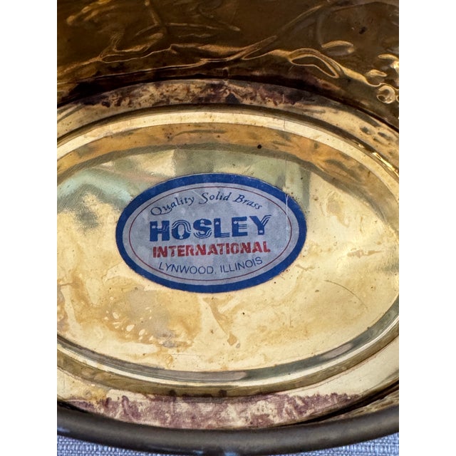 Mid-Century Modern Vintage Mid-Century Brass Oval Planter For Sale - Image 3 of 6