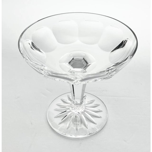 Mid-Century Modern 1940s Vintage Kosta-Boda Crystal Panel Coupe Compote Stem Bowl For Sale - Image 3 of 5
