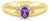 Amethyst Diamond Halo Ring 14k Yellow Gold, Size 6 For Sale