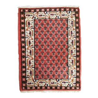 1970s Vintage Handmade Red Rug For Sale