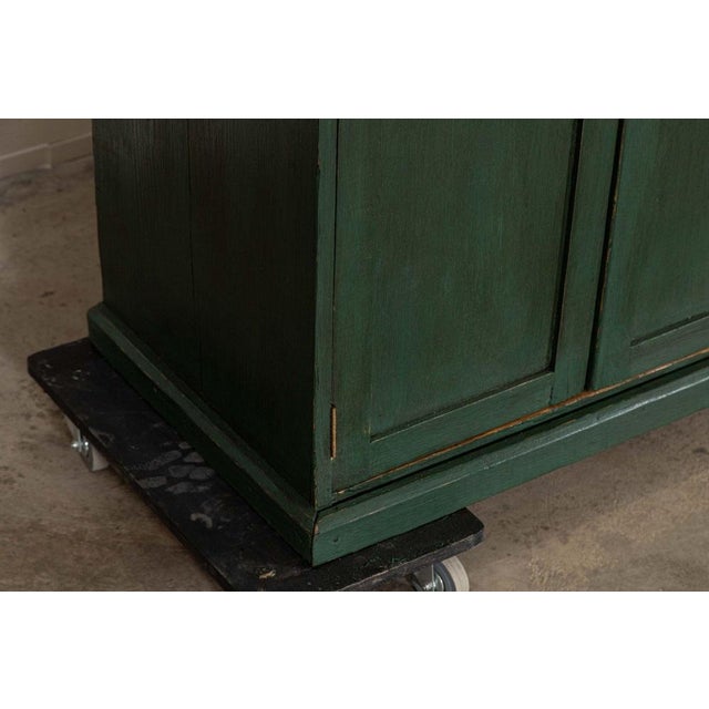 Large 19th Century English Pine Glazed Housekeepers Cabinet, 1880s For Sale - Image 15 of 18