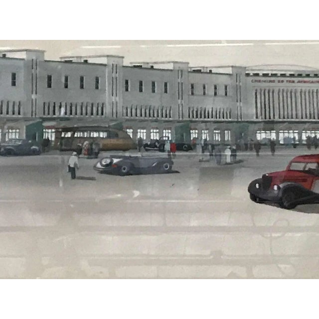 Emile Deschler, Une gare en Afrique du Nord, Painting For Sale - Image 6 of 10