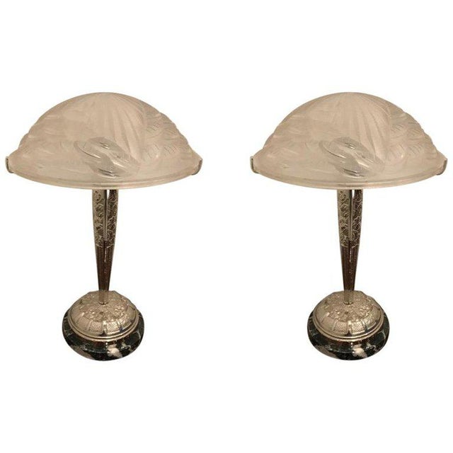 Schneider French Art Deco Geometric Table Lamps - a Pair For Sale - Image 13 of 13