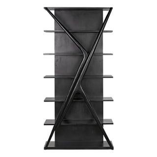 Vetra Bookcase, Hand Rubbed Black For Sale