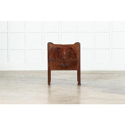 English George III Mahogany Bedside Chest, 1790 For Sale - Image 3 of 14