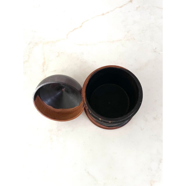 Ebony A Lignum Vitae Treen Container From Cuba For Sale - Image 8 of 8