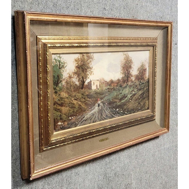 Flavio Favelli: Oil painting on panel, "Lively Landscape" Gilt and lacquered wooden frame with brass nameplate Protected...