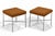 Mid 20th Century Paul McCobb Style Ultrasuede Stools by Shelby Williams (Pair) For Sale - Image 5 of 7