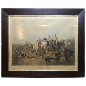 Fox Hunting "The Find" Lithograph by Artist J. R. Herring