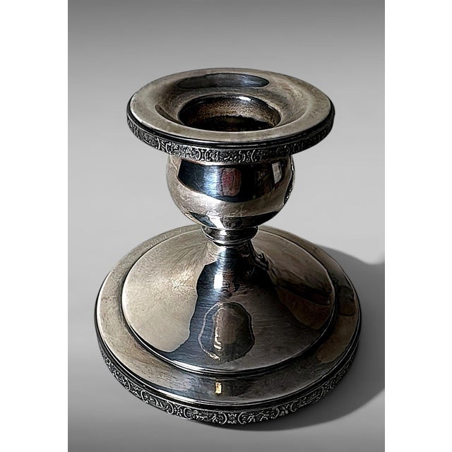 Art Deco Pair American Silver Plate “Dutchardt” Candlesticks by Bernard Rice For Sale - Image 11 of 18