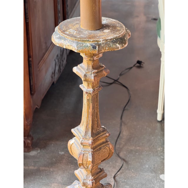 19th Century 19th Century Italian Carved Floor Lamp For Sale - Image 5 of 11