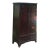 Antique Chinese Chinoiserie Red Lacquer Armoire Cabinet For Sale