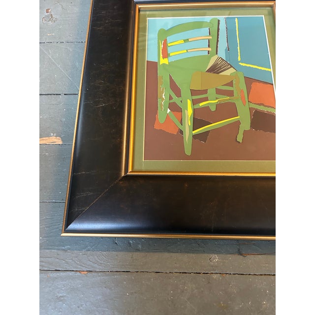 1970’s original modernist depiction of “Van Gogh’s chair”. Measures 8x10 or 13x15 framed. Check out my shop Robins Egg...