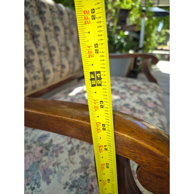 Mid 20th Century Victorian-Style Channel-Tufted Settee For Sale - Image 9 of 14