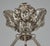 Peach Muller Freres French Art Deco Pendant Chandelier 1920s - Peach Frosted Glass & Nickeled Bronze For Sale - Image 8 of 9