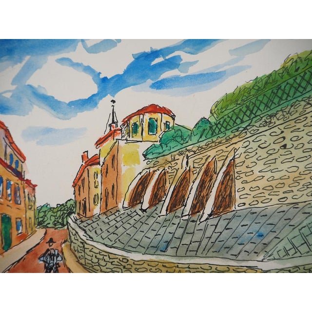 Elisée Maclet, The Ramparts, Watercolor, Early 20th Century For Sale - Image 7 of 8