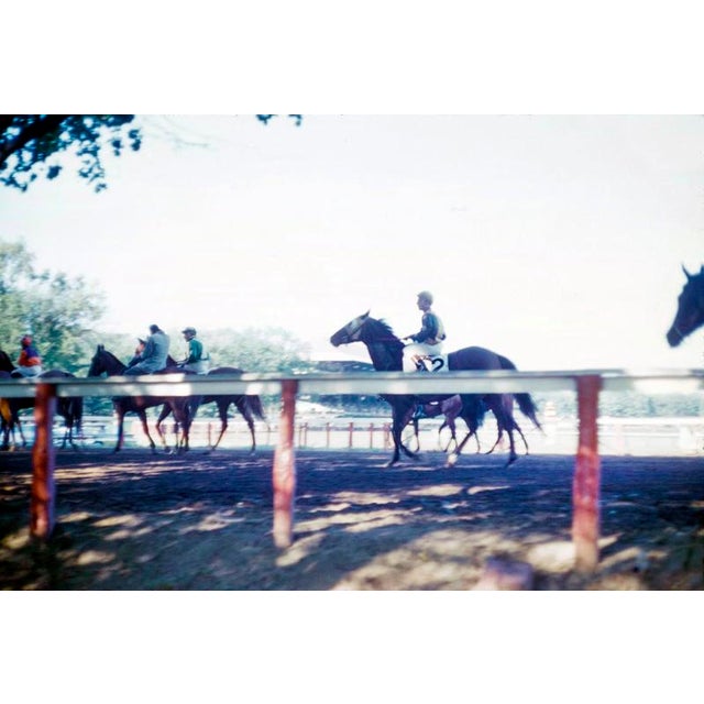 Horse Race At Saratago by Toni Frissell Jockeys at the Saratoga race course, USA, 1960. (Photo by Toni Frissell) 16x20"...
