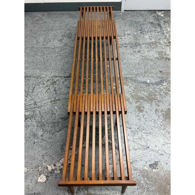 Brown Saltman John Keal for Brown Saltman Expandable Slat Bench, Mid 20th Century For Sale - Image 4 of 12