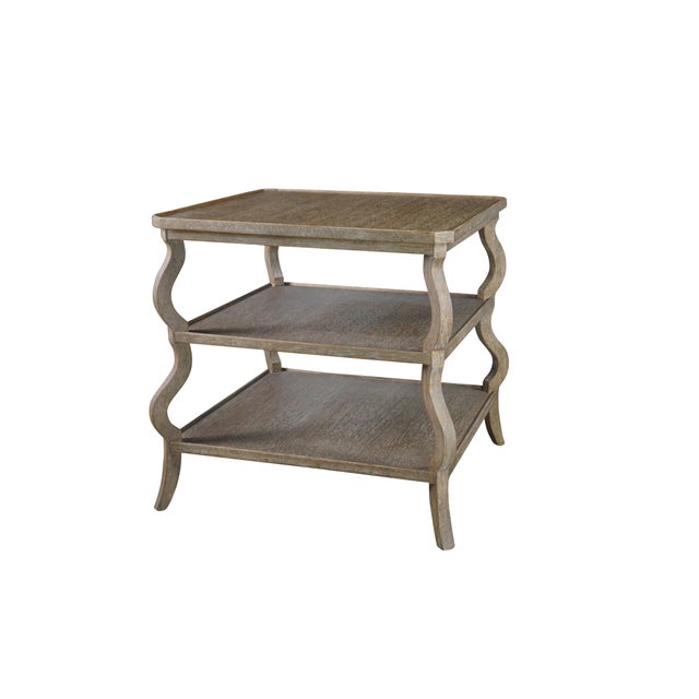 #47405 A hand planed square planked top rests over four curvaceous legs. The corner posts are joined by a middle and low...