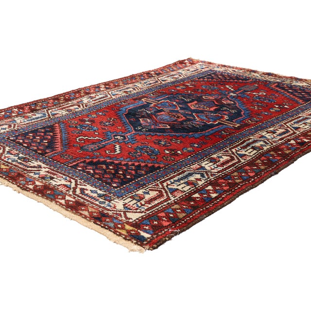 79718 Antique Persian Malayer Rug, 03'04 x 04'08. The Celestial Sanctuary: An Antique Persian Malayer Masterpiece of...