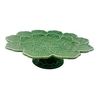 Vintage Bordallo Pinheiro Pedestal Plate For Sale