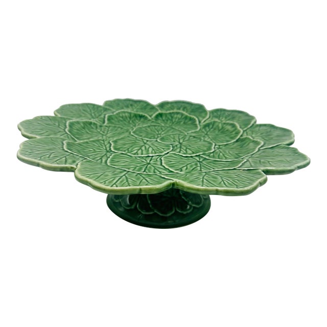 Vintage Bordallo Pinheiro Pedestal Plate For Sale