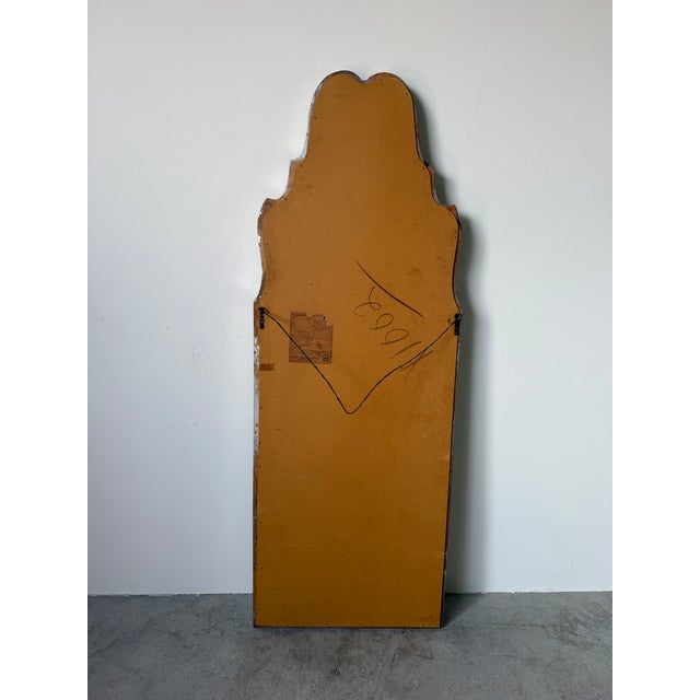 1970s Hollywood Regency Sculpted Silver Wood Wall Mirror by Bassett For Sale - Image 12 of 12
