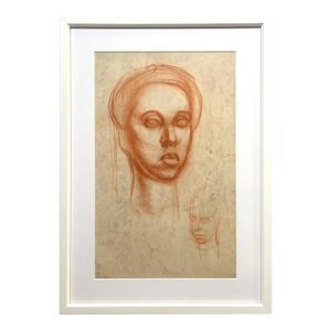 Robert Berks Original Mid-Century Drawing 17 X 24, Framed