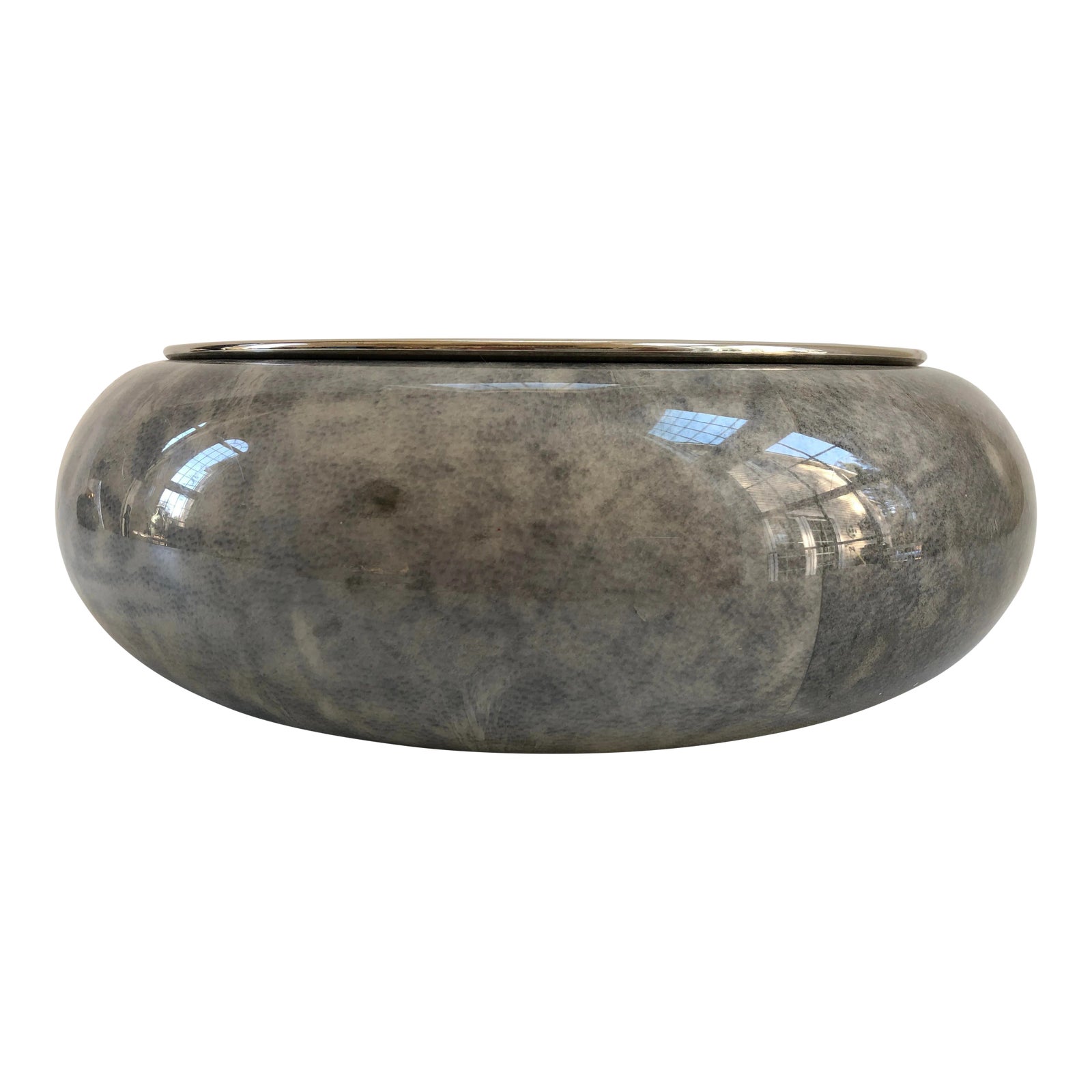 MidCentury Modern Aldo Tura Italian Goatskin Bowl Chairish