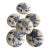 Antique Blue Ridge Southern Potteries Hand Painted Blue and White Flower Bowls - Set of 6 For Sale