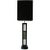 Wood Mid Century Modern Danish Tall Lamp With Quartz and Black Wood 1960's For Sale - Image 7 of 7