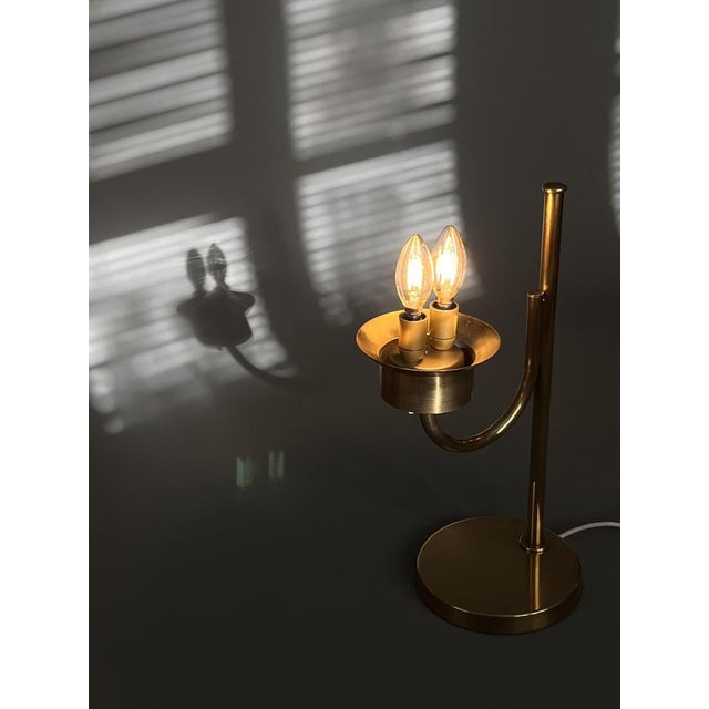 Bergboms Vintage Swedish Brass Table Lamp from Bergboms, 1970s For Sale - Image 4 of 11