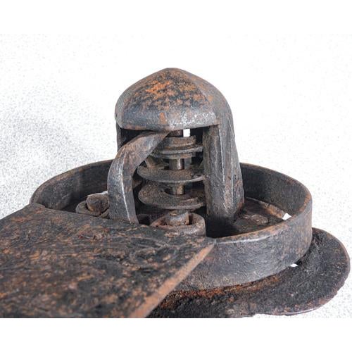 Antique Lock with Iron Key, 1800s For Sale - Image 10 of 18
