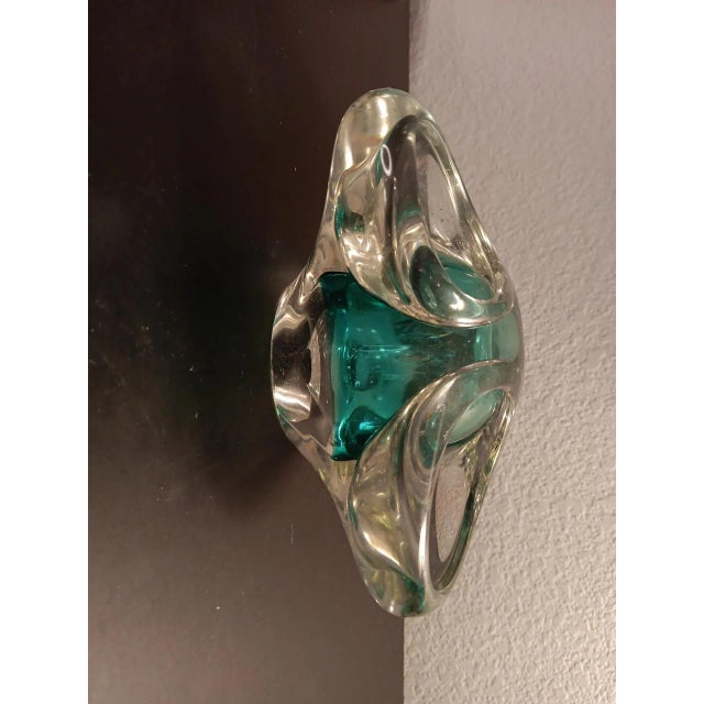 Art Deco 1980s Signed Adam Jablonski Polish Art Glass Multicolor Sculptural Bowl For Sale - Image 3 of 8