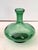 Mid-Century Modern Vintage Mid-Century Modern Italian Art Glass Decanters, Cobalt Blue Ribbed & Emerald Green Empoli Style - a Pair For Sale - Image 3 of 12