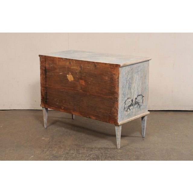 19th Century French Neoclassical Hand-Painted Commode For Sale - Image 11 of 13