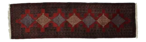1970s Vintage Persian Senneh Rug - 2′10″ × 9′9″
