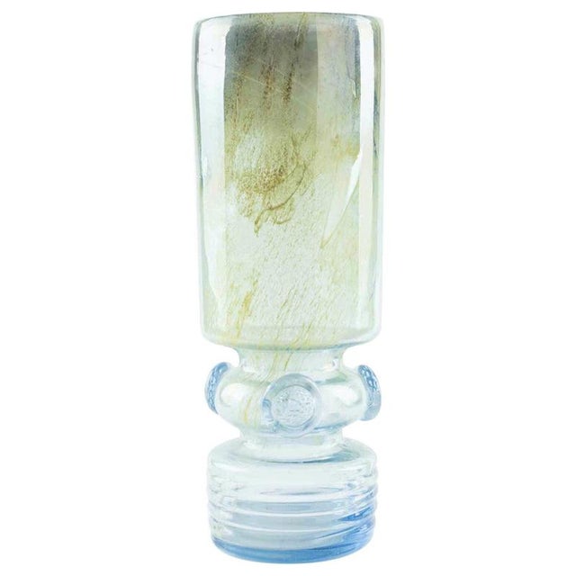 1970s Art Glass Blue Vase, Italy, 1970s For Sale - Image 5 of 5