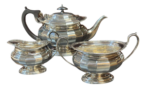 Vintage English Silver-Plated Tea and Coffee Service, 1930s, Set of 3
