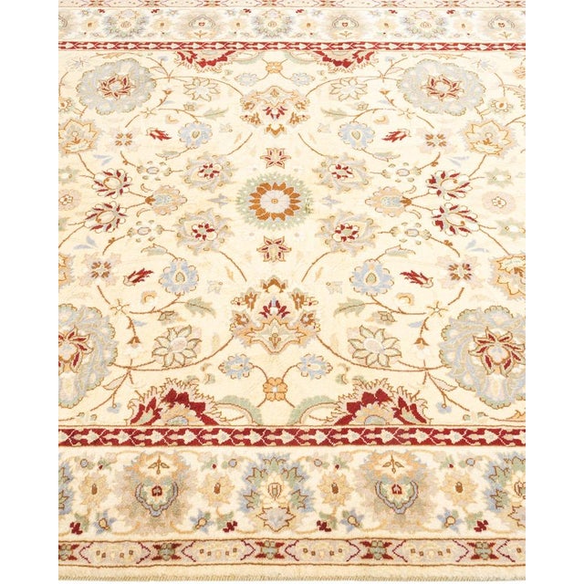 Solo Rugs Mogul, One-of-a-Kind Hand-Knotted Area Rug in Ivory, 4' 1" x 6' 5" For Sale - Image 4 of 8