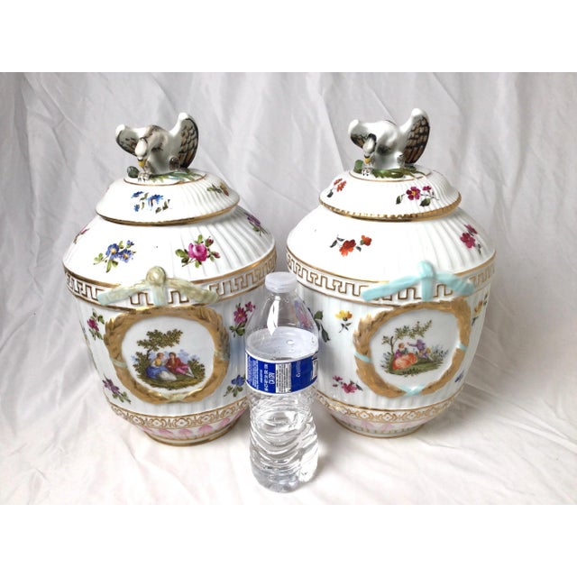 Late 19th Century Late 19th Century KPM Porcelain Covered Jars - A Pair For Sale - Image 5 of 13
