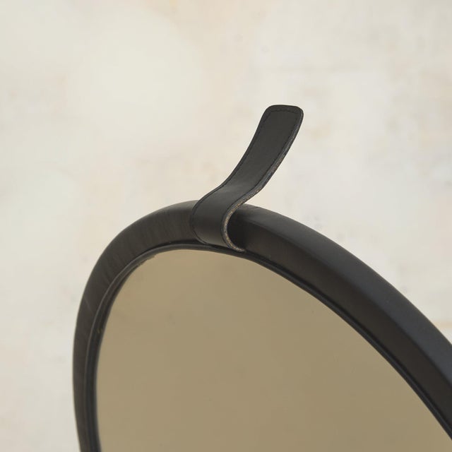 Modern Black Dilly Dally Vanity Table + Stool Attributed to Luigi Massoni for Poltrona Frau, 1968 For Sale - Image 3 of 11
