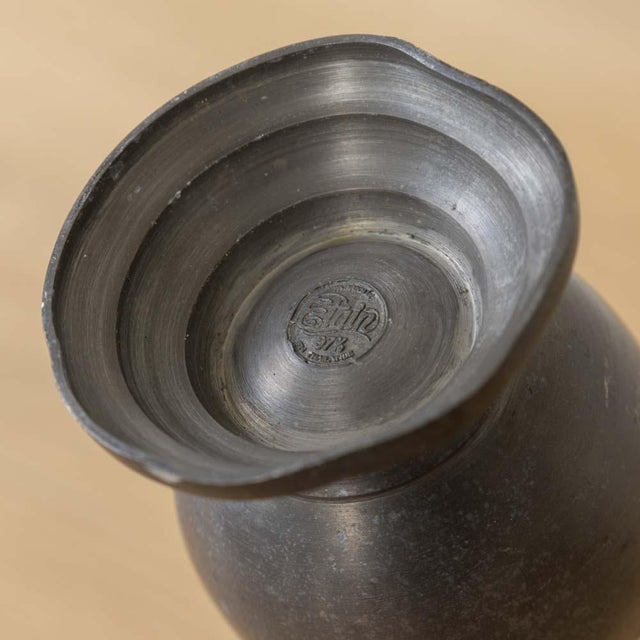 1930s French Pewter Bud Vase For Sale - Image 9 of 9