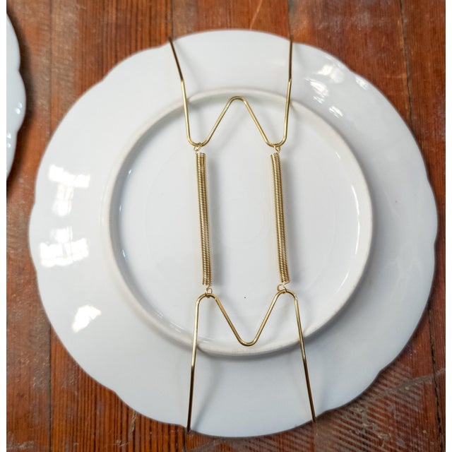 19th Century Pair of Pink and Gold Decorative Wall Plates With Grisaille Scenes For Sale - Image 12 of 12