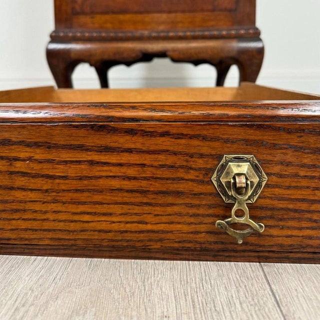 Wood Antique English Oak Cabinet, 1900s For Sale - Image 7 of 13