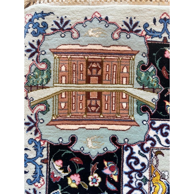 Mid-20thCentury Tabriz Pictorial Rug A Celebration of Love Poetry & Courtly Life For Sale - Image 15 of 17