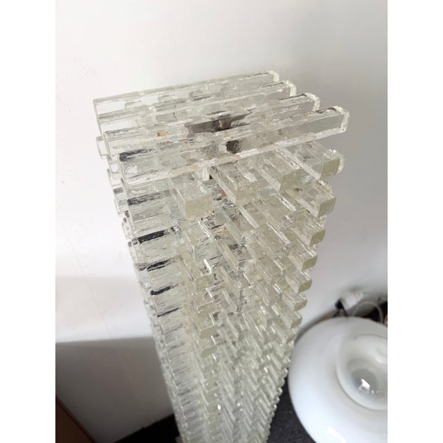 Poliarte Mid-Century Modern Glass Tower Floor Lamp by Poliarte, Italy, 1970s For Sale - Image 4 of 12