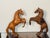 Shabby Chic 1950s Handsome Equestrian Pair of Leather Horse Sculptures For Sale - Image 3 of 9
